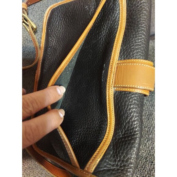 Vintage Dooney and Bourke Equestrian Crossbody Bag Pebbled Leather Black - Picture 7 of 16
